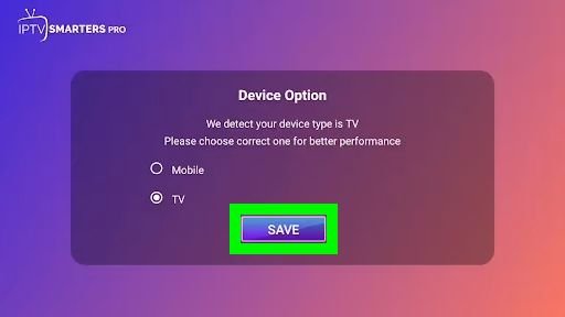 Application PTV Smarters Pro