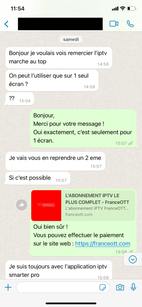 Abonnement FranceOTT IPTV